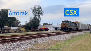 CSX and Amtrak in Folkston Georgia