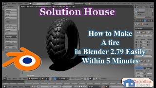 How to make a Tire in Blender 2 79, Tire Modeling in Blender 2.79 Easy and Fast