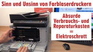 Sinn und Unsinn von Farblaserdruckern - Absurde Verbrauchskosten = Elektroschrott