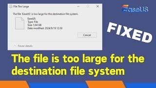 Solved: File is too Large for the Destination File System