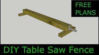 DIY table saw fence for my homemade table saw