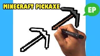 How to Draw Minecraft - Pickaxe - Easy Pictures to Draw