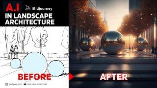 AI Art Hack to Transform Landscape Architecture Sketches to 3D Renderings (Midjourney)