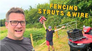 How do we install our Struts and Pull the Fencing Wire Netting Tight?