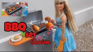 NEW 2017 Barbie BBQ Grill Furniture & Accessory set REVIEW !!