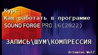 SoundForge 16 (2022) - урок 2. Запись\Шум\Компрессия