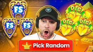 GAMDOM picks RANDOM SLOTS... but it gave me A TON OF WEIRD SLOT & LIVE GAMES?! (Bonus Buys)