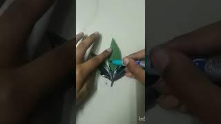 easy colourful leaf  painting #satisfying #painting