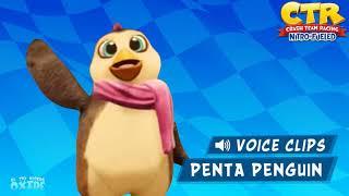 Crash Team Racing Nitro Fueled - Penta Penguin (All Voice Clips/Sounds)