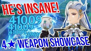 C0 Neuvillette is PURE INSANITY! 4 Weapon Showcase - Genshin Impact