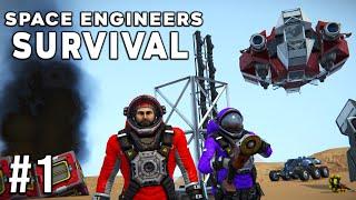 Space Engineers - Survival Ep #1 - OFFICE WARS!