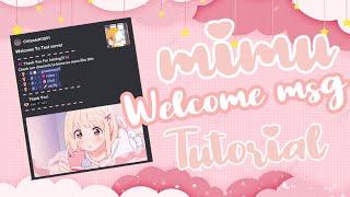 ˚₊꒷꒦  How to make a welcome message using Mimu Bot | Discord Tutorial |