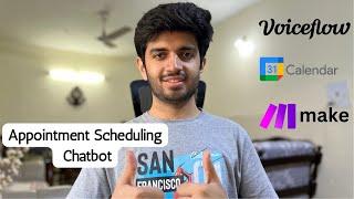 AI Appointment scheduling chatbot with Voiceflow, Google Calendar and Make.