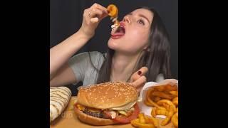 BURGER KING | CHEESE WHOPPER + FRIED CHICKEN SANDWICH | MUKBANG ASMR #burgerking #asmr #mukbang