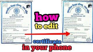 How to edit certificate and documents in Android phone