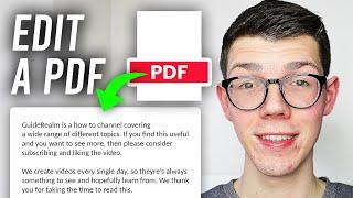 How To Edit A PDF For Free - Full Guide