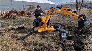 Mini koparka spalinowa STILER/ STILER backhoe with gasoline engine