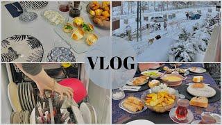 SESSİZ VLOG/Kayınvalidemler Kahvaltıya geldi‍Günlük rutinlerim️Minik market alışverişi