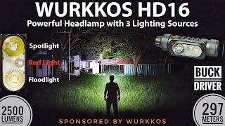 Wurkkos HD16 Headlamp Review & Beamshots Comparison with Sofirn HS21 Range: 25 -100 meters