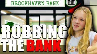 Trinity Plays Brookhaven & Robs the Bank in Roblox!!