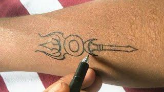 how to make tattoo at home easy // how to make best tattoo with pen // tattoo art by rajan