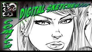 Drawing a Girls Face using Sketchbook Pro by Robert Marzullo - Comic book style "Speed Drawing"