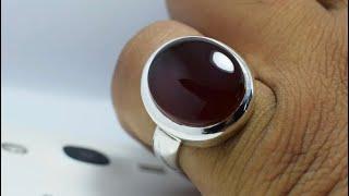 Men’s Pinky ring. Agate stone with sterling silver band