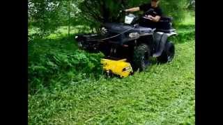 Rammy Flail mower 120 ATV. Lawn and hay meadow cutting. Nurmikon ja heinäniityn leikkaus