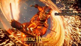 Mortal Kombat 11 Aftermath - MK9 Scorpion Klassic Tower On Very Hard No Matches/Rounds Lost