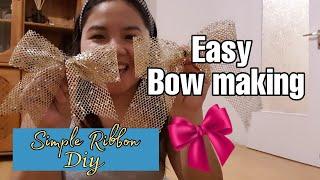 HOW TO MAKE A RIBBON FAST AND EASY WAY |FOR CHRISTMAS TREE |DIY BOW MAKING.