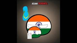 Western vs Asian perents || Idea-@GeoNinjaofficial #trending #shorts #countryballs edit