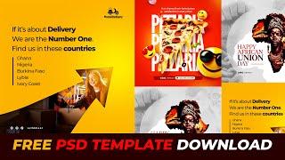 FREE PSD FLYERS (Social Media Post) | 100% EDITABLE - Photoshop PSD Files Download FREE