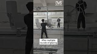 Whole Process of OVS Toilets Glaze Spraying #spray #toilet #factory