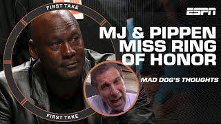 DISGRACE! Mad Dog SOUNDS OFF on MJ & Pippen missing the Bulls' Ring of Honor ceremony  | First Take