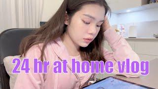 24 hour at home vlog| making pancakes| doing exercises| recording new makeup video| Moonny