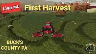 BUCKS COUNTY PA (Live) #4 NDG GAMING PS4 Farming Simulator 19 FS19 Harvest #1