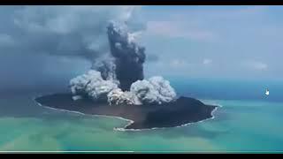 Hunga Tonga-Hunga Ha'apai Volcano Tonga: Phreatomagmatic Explosions Continue - Amazing Drone Footage