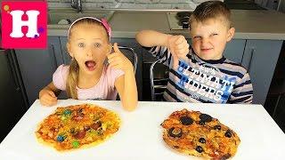 ПИЦЦА ЧЕЛЛЕНДЖ с сушеными Кальмарами и m&m // PIZZA CHALLENGE