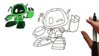 Drawing Boogie Bot Poppy Playtime