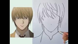 How to draw Anime Light Yagami Drawing #anime #lightyagami