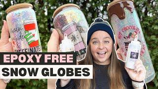 Epoxy Free Snow Globe Tumbler with a Glass Cup