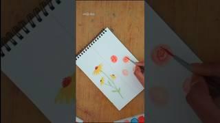 Cute flower   | Art by Naaz | satisfying art #drawing #naazart #painting #easydrawgirl #art