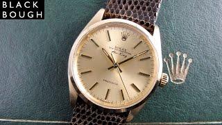 Gold Rolex Oyster Perpetual Air-King Precision Ref. 5500 vintage wristwatch, circa 1977