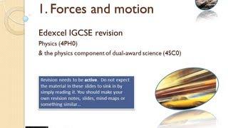 Forces and Motion REVISION PODCAST (Edexcel IGCSE physics topic 1)