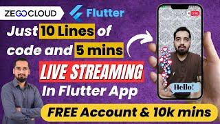 ZEGOCLOUD  Live Streaming UIkit in FLUTTER App | Just 10 Lines of Code | Easy Step by Step Tutorial