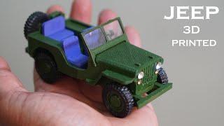 DIY 3D PRINTED JEEP KIT CARD ! 3D PRINTED JEEP MINIATURE