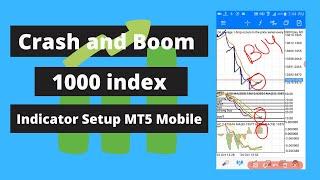 Crash and Boom 1000 index Indicator Setup MT5 Mobile