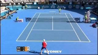 Mikhail Kukushkin v Leonardo Mayer highlights (SF) - Apia International Sydney 2015