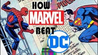 When did Marvel beat DC as #1 comic book publisher?