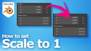 How to Set Scale to 1 in Blender